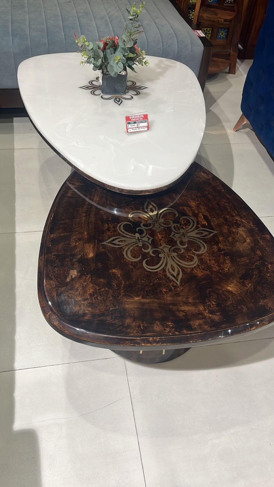 Polyester table set of two